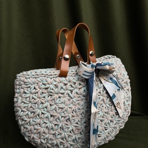 Jázmin mintás shopper táska, Táska & Tok, Kézitáska & válltáska, Kézitáska, Horgolás, MESKA