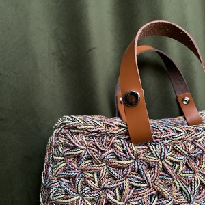 Jázmin mintás shopper táska - táska & tok - kézitáska & válltáska - kézitáska - Meska.hu