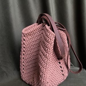 Horgolt shopper válltáska - táska & tok - kézitáska & válltáska - válltáska - Meska.hu