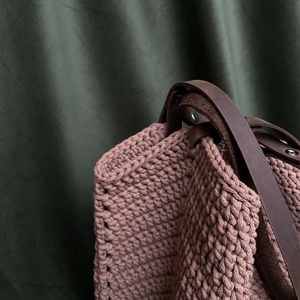 Horgolt shopper válltáska - táska & tok - kézitáska & válltáska - válltáska - Meska.hu