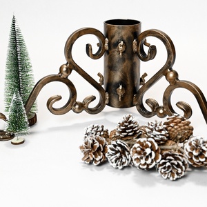 Karácsonyfa talp - arany - karácsony - karácsonyi lakásdekoráció - karácsonyfadíszek - Meska.hu