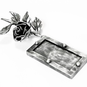 Rózsás mécses- és képtartó ezüst  - otthon & életmód - dekoráció - kép & falikép - képkeret - Meska.hu