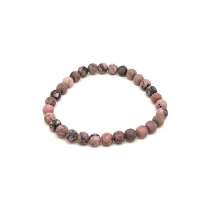 Matt rodonit golyós ásvány karkötő 6mm, Ékszer, Karkötő, Ásványkarkötő, , MESKA