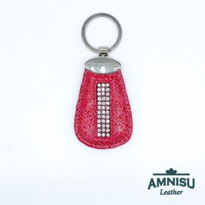 Piros mintás csepp alakú swarovski köves kulcstartó H5016OK - Meska.hu