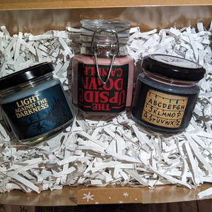 Tematikus gyertyacsomag karácsonyi dobozban - Meska.hu