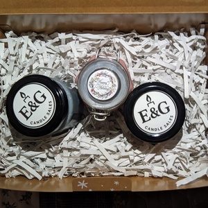 Tematikus gyertyacsomag karácsonyi dobozban - otthon & életmód - gyertya, illat, aroma - gyertya - Meska.hu