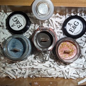 Tematikus gyertyacsomag karácsonyi dobozban - otthon & életmód - gyertya, illat, aroma - gyertya - Meska.hu