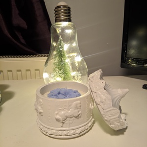 Gipszből készült körhinta illatosított szójaviasszal - Meska.hu