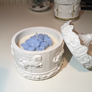 Gipszből készült körhinta illatosított szójaviasszal - karácsony - karácsonyi lakásdekoráció - karácsonyi illatgyertya, mécses - Meska.hu