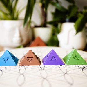 Harmonizáló piramis mini FÖLD - 4 őselem piramis mini FÖLD - otthon & életmód - dekoráció - spiritualitás - orgonit piramis - Meska.hu