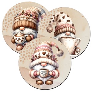 3 db cuki kávés manók alátét szett (#05), , , MESKA