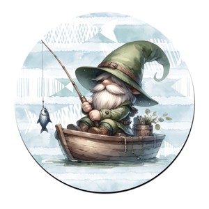 Csónakos horgász manó mintás bögre alátét, , , MESKA