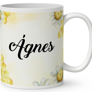 Névvel kérhető - Aranyos méhecske mintás bögre - otthon & életmód - konyhafelszerelés, tálalás - tálalás - bögre & csésze - Meska.hu