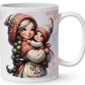 Névvel kérhető - Cuki Anya manó és Lánykája mintás bögre - otthon & életmód - konyhafelszerelés, tálalás - tálalás - bögre & csésze - Meska.hu