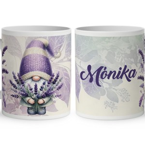 Névvel kérhető - Illatos levendulás manó mintás bögre, Otthon & Életmód, Konyhafelszerelés, tálalás, Tálalás, Bögre & Csésze, , MESKA