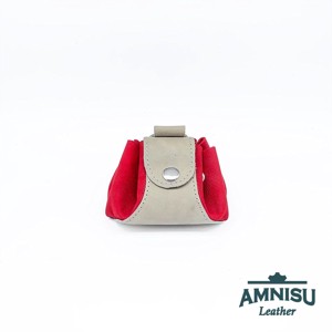 Szürke - piros bőr mini 2in1 szütyő és kockatálca N8014-5002 - játék & sport - táblajáték és kártyajáték - társasjátékok - dobókocka - Meska.hu