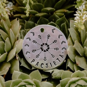 Kézzel készült alumínium kutyabiléta  � Szívmandala    (32mm) - otthon & életmód - kisállatoknak - kutyáknak - kutya biléta - Meska.hu