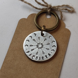 Kézzel készült alumínium kutyabiléta  � Szívmandala    (32mm) - otthon & életmód - kisállatoknak - kutyáknak - kutya biléta - Meska.hu