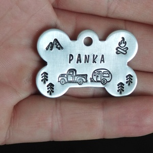 Kézzel kalapált alumínium kutyabiléta � ROAM (38mm x 25mm) - otthon & életmód - kisállatoknak - kutyáknak - kutya biléta - Meska.hu