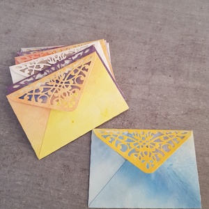 Boríték festett 3 - otthon & életmód - papír, írószer - boríték - Meska.hu