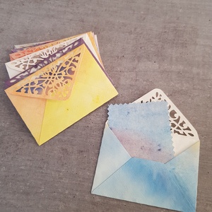 Boríték festett 3 - otthon & életmód - papír, írószer - boríték - Meska.hu