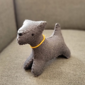Filc foxi kutya szürke - játék & sport - plüssállat & játékfigura - kutya - Meska.hu