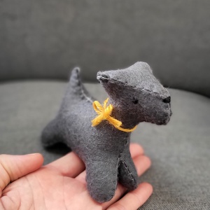 Filc foxi kutya szürke - Meska.hu