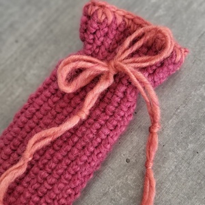 Horgolt furulyatok pink1 - könyv & zene - hangszer & hangszertok - Meska.hu