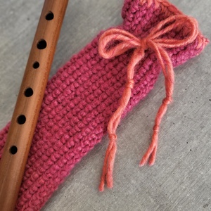 Horgolt furulyatok pink1 - Meska.hu