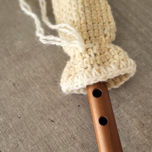 Horgolt furulyatok natúr gyapjúból - könyv & zene - hangszer & hangszertok - Meska.hu