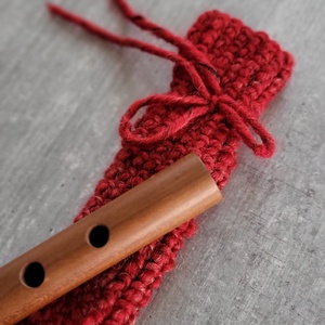 Horgolt furulyatok piros - Meska.hu