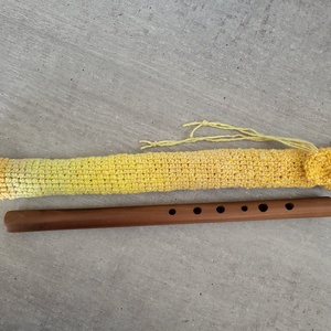 Horgolt furulyatok napsárga - könyv & zene - hangszer & hangszertok - Meska.hu