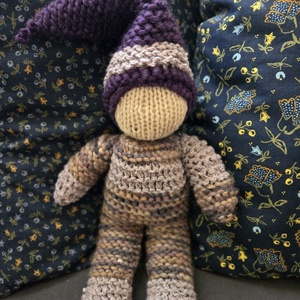 Kötött gyapjú manó lila, Játék & Sport, Plüssállat & Játékfigura, Manó, Kötés, MESKA