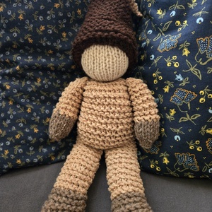 Kötött gyapjú manó barna, Játék & Sport, Plüssállat & Játékfigura, Manó, Kötés, MESKA