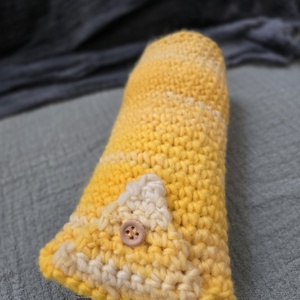 Horgolt ceruzatartó sárga - táska & tok - pénztárca & más tok - telefontok - Meska.hu