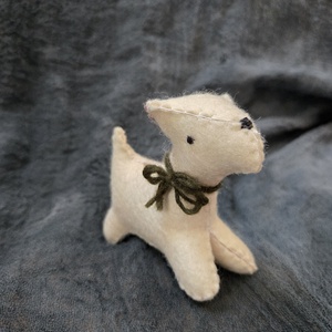 Filc foxi kutya fehér, Játék & Sport, Plüssállat & Játékfigura, Kutya, Varrás, Nemezelés, MESKA