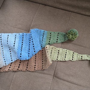 Horgolt gyermek sál barna - ruha & divat - sál, sapka, kendő - sál - Meska.hu