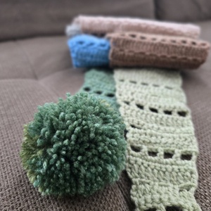 Horgolt gyermek sál barna - ruha & divat - sál, sapka, kendő - sál - Meska.hu