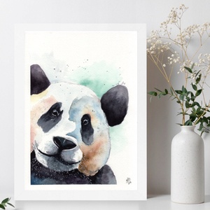 Panda - akvarell illusztráció, nyomat, A4-es méretben - gyerekszobába - az ÁLLATI! - sorozat része - művészet - festmény - akvarell - Meska.hu Panda - akvarell illusztráció, nyomat, A4-es méretben - gyerekszobába - az ÁLLATI! - sorozat része - művészet - festmény - akvarell - Meska.hu