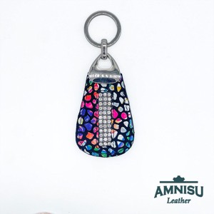 Színes mozaik mintás csepp alakú swarovski köves kulcstartó H8030 - táska & tok - kulcstartó & táskadísz - kulcstartó - Meska.hu