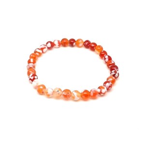 Tűzachát ásvány karkötő golyós 6mm, Ékszer, Karkötő, Ásványkarkötő, , MESKA
