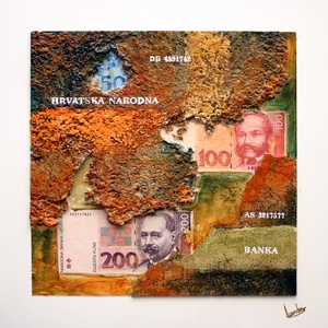 Lantos György: Money I, Művészet, Festmény, Olajfestmény, Festészet, MESKA