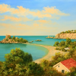 Lantos György: Isola Bella, Taormina 40x60 cm - Meska.hu