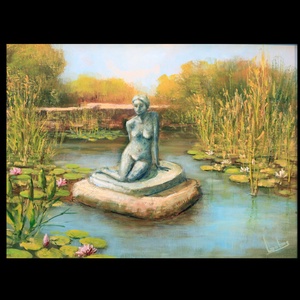 Lantos György: Margit-szigeti szobor, Művészet, Festmény, Olajfestmény, Festészet, MESKA