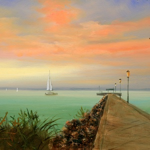 Lantos György: Balatongyöröki móló    - Meska.hu