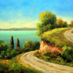 Lantos György: Löszfal , Művészet, Festmény, Olajfestmény, Festészet, MESKA