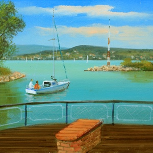 Lantos György: Boglári kikötő - Meska.hu