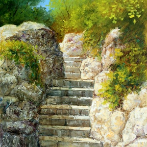 Lantos György: Lépcsők 40x30 - Meska.hu