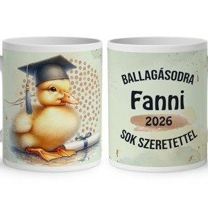 Névvel kérhető Kacsa - 2026 évi Ballagásra mintás bögre, Otthon & Életmód, Konyhafelszerelés, tálalás, Tálalás, Bögre & Csésze, , MESKA