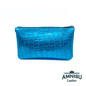 Türkizkék lakk krokkómintás - fekete lakk egyenes swarovski köves női pénztárca G6020 - táska & tok - pénztárca & más tok - pénztárca - női pénztárca - Meska.hu